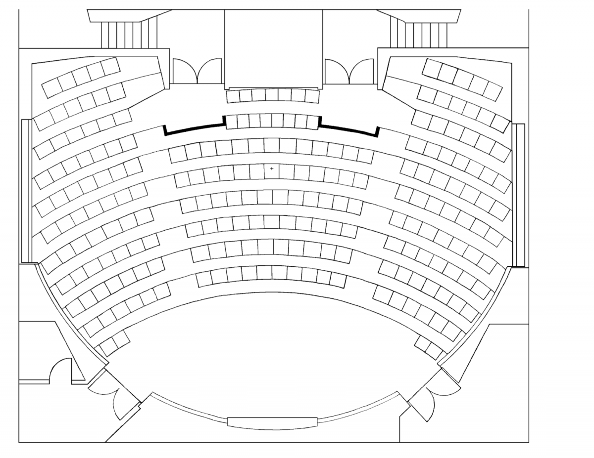 Campbell Recital Hall seating map